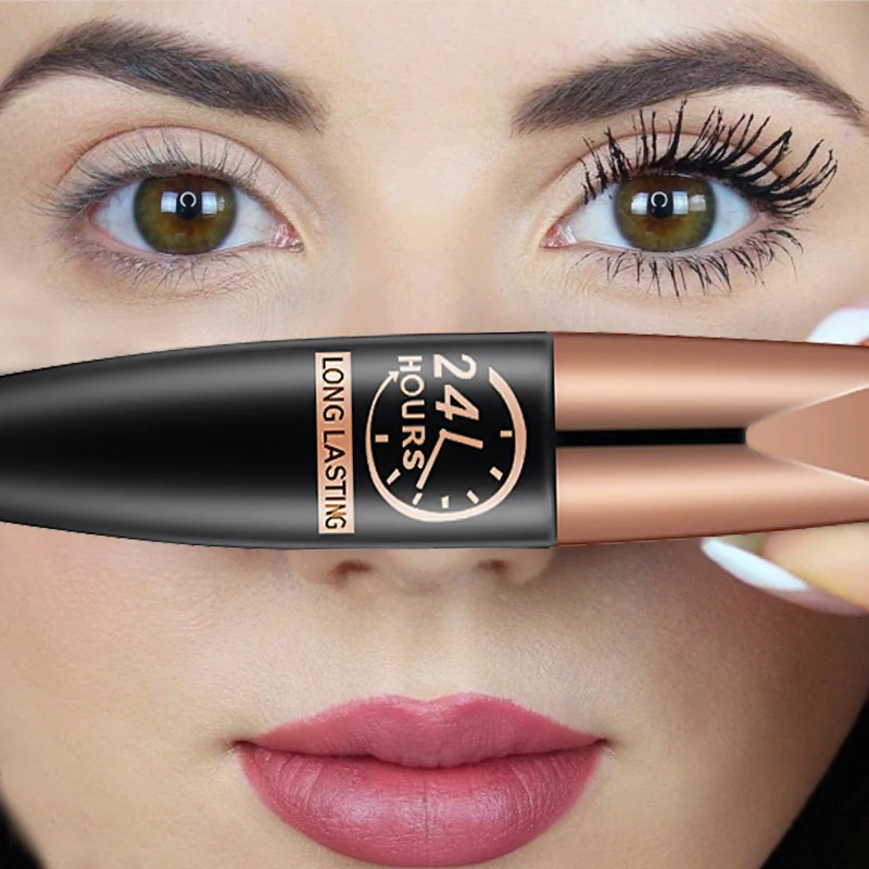 

Waterproof Anti-sweat Mascara Lengthens Eyelashes Extension Black Silk Fiber Mascara Female Non-smudge Mascara Makeup Cosmetic