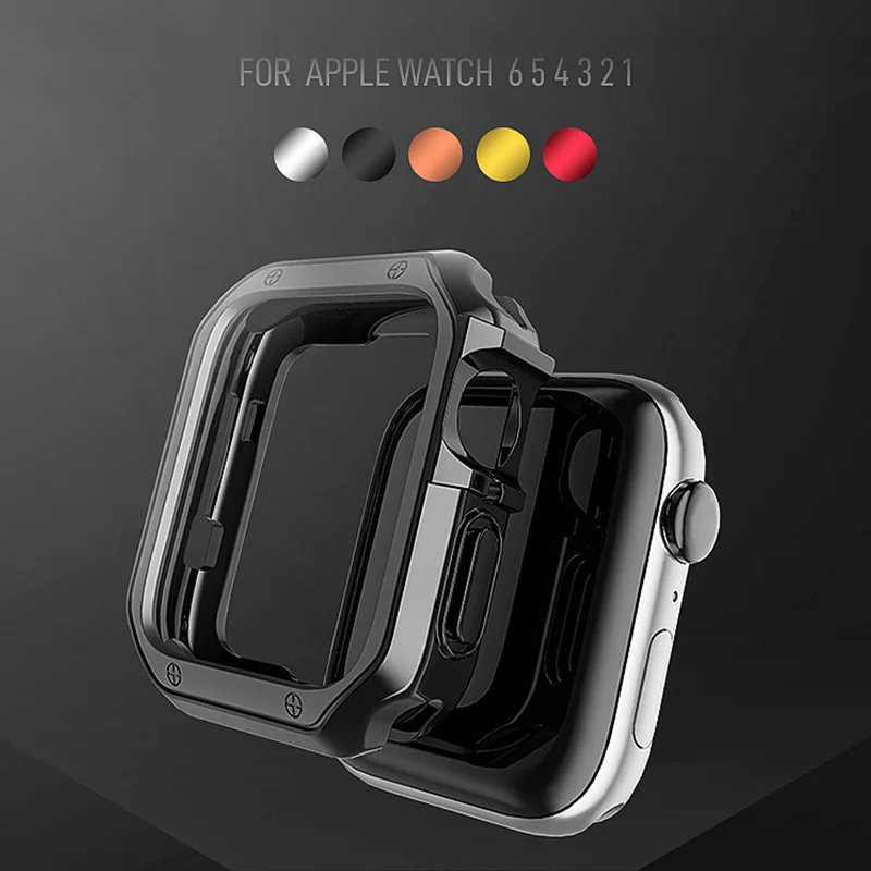 Watch Case for Apple Watch SE 38mm 42mm Shell Plating PC Protective Case For applewatch Series 7 6 se 5 4 3 iWatch 40mm 44mm