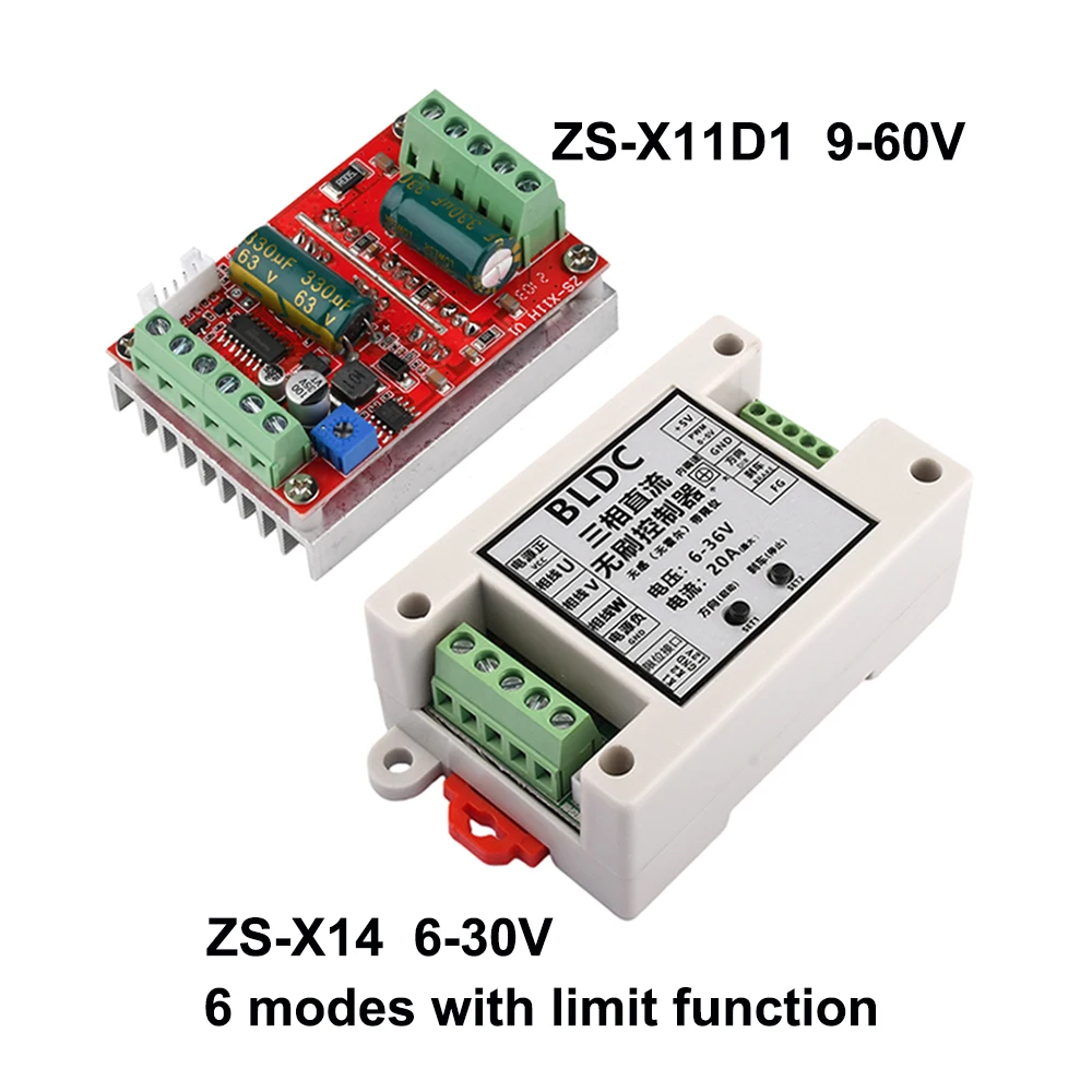 DC Motor Driver BLDC Three Phase DC Brushless Motor Controller DC 6-60V 400W PWM Hall Motor Control Driver Board With Forward/Reverse/Brake