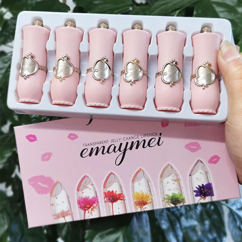 

Moisturizing Flower Jelly Crystal Clear Lipstick Long Lasting Makeup Lipglaze Not Easy Stick Cup Lip Gloss Korean Cosmetics