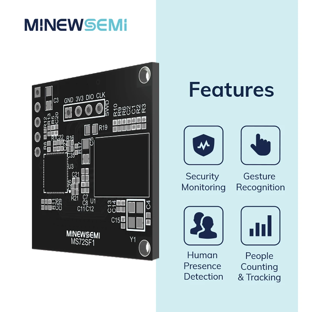 60GHz mmWave Radar Sensor Monitoring MS72SF1 Low Power Human