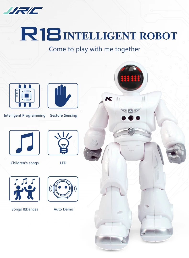 Programming Automatic Presentation Intelligent RC Robot JJRC R18 RC Robot Gesture Sensor Smart Robots Toys For Boys Children 2