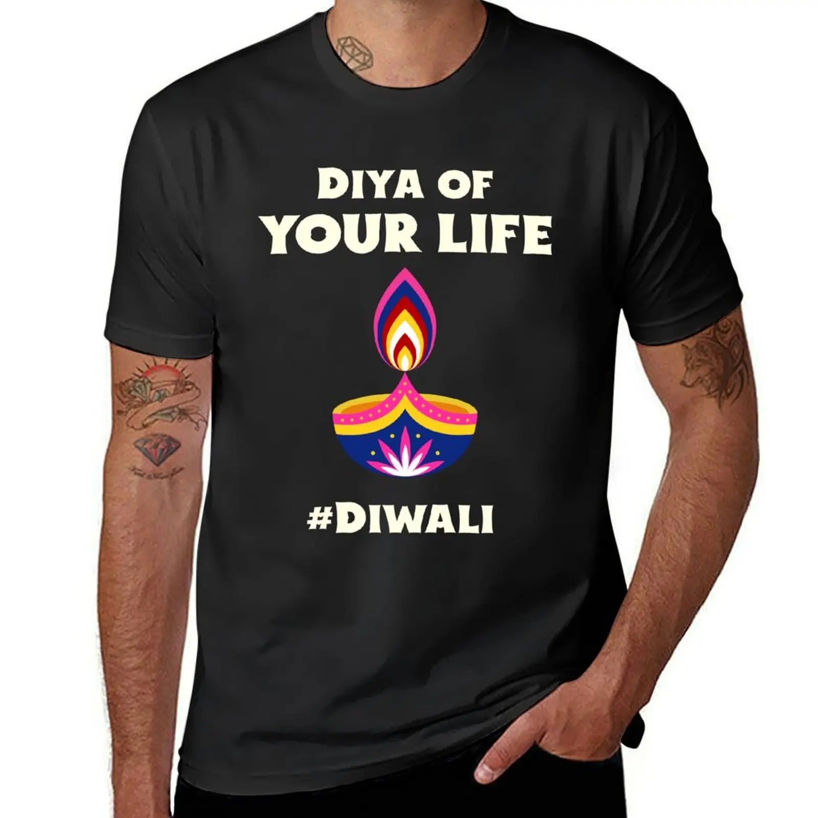 Diya of Your Life #Diwali T-Shirt quick-drying plus size tops aesthetic clothes graphics designer t shirt men