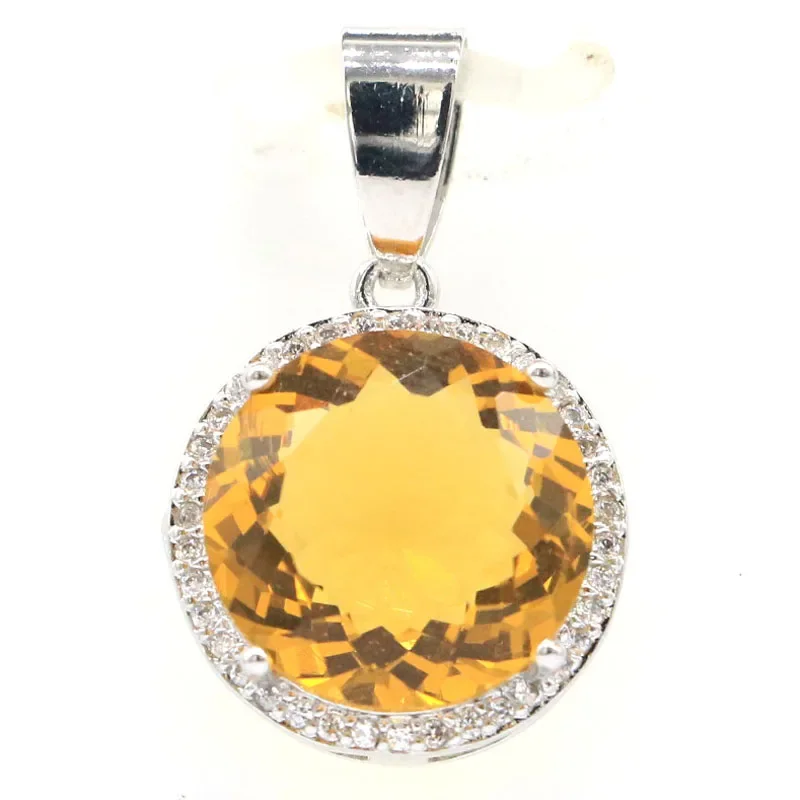 Real Customized 925 Solid Sterling Silver  PENDANT Peridot Spinel Swiss Blue Golden Citrine Rhodolite Garnet Spessartine Garnet