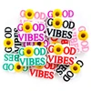 10Pcs Good Vibes Silicone Beads DIY Making Baby Toys Pacifier Chain Pendants Necklace Jewelry Accessories 2