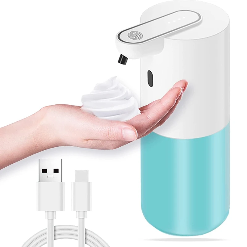 

Автоматический дозатор мыла, USB Перезаряжаемый с бесконтактным инфракрасным датчиком, для ванной, туалета, кухни, офиса (400 мл)