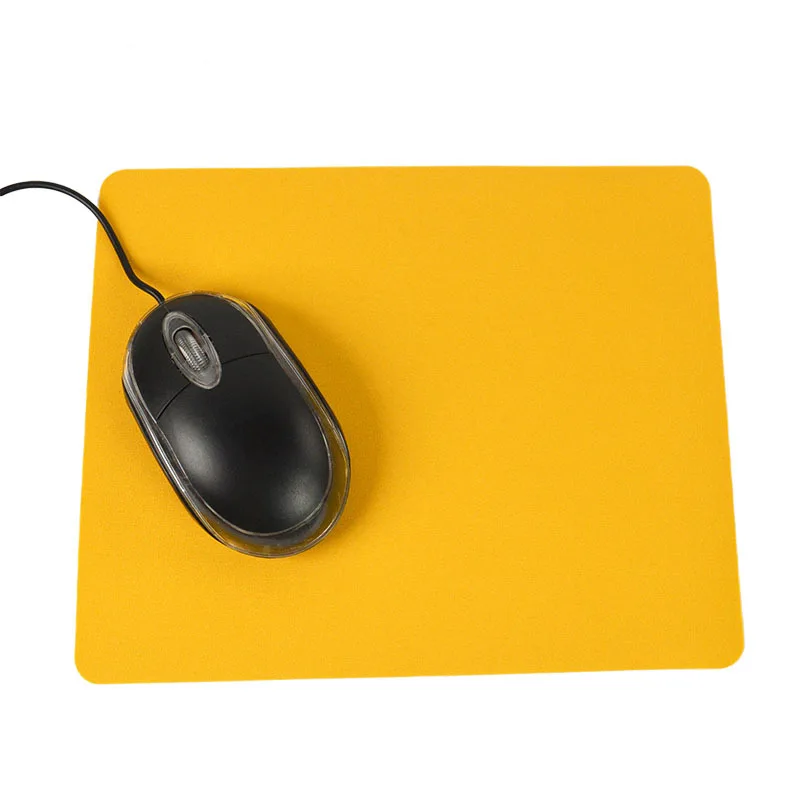 Simple Solid Color PU Leather Mouse Mat Anti-slip Waterproof  21.5*17.5cm Mouse Pad School Supplies Office Accessories Desk Set images - 6