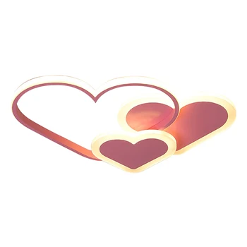 Light For Home Led Light For Bedroom Women Princess Heart Shape Ceiling Lights Lamp For Wedding Girls Room Bedroom 5