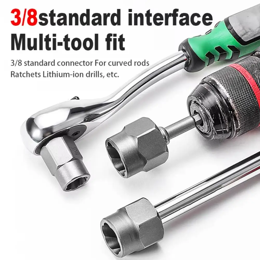 Lug Nut Remover Kit 1/4”-3/4”Twist Socket Tool Set With A 1/4”Hex Drive 3/8”Impact Bolt Nut Extractor Set 13pcs With Storage Box 3