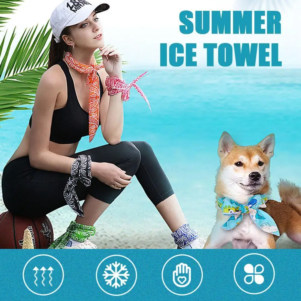

Cooling Neck Wraps Summer Cooling Bandana Ice Scarf Keep Cool Neck Wrap Soaked Tie Around Neck Ice Cool Scarf For Women Men Kids