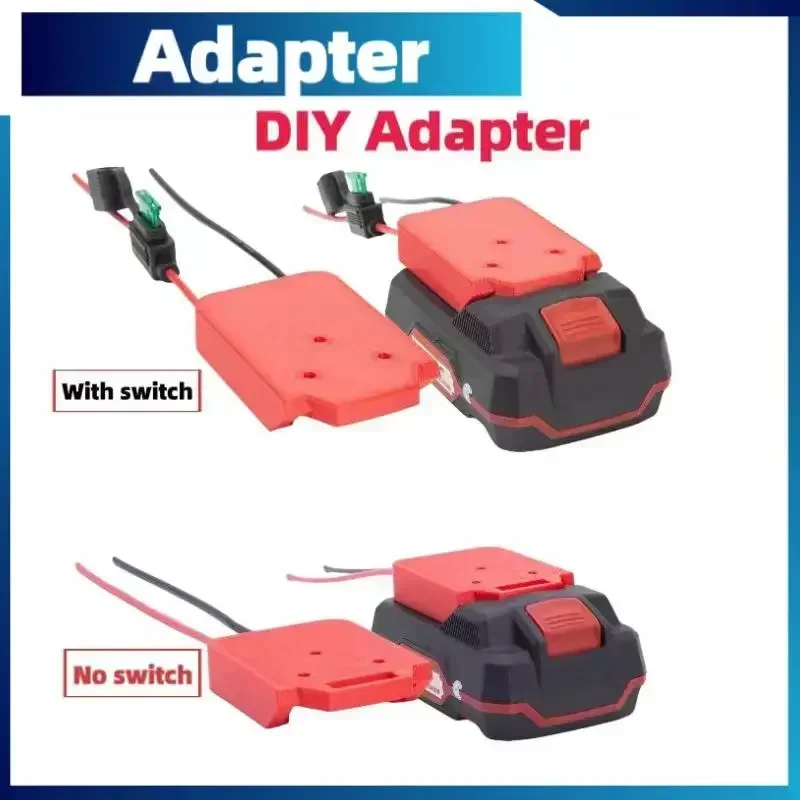 For Lidl Parkside X20V Li-ion Drill Battery Connector Output 14awg  Connector w/Fuse Silicone Terminal Toys For Children Cars