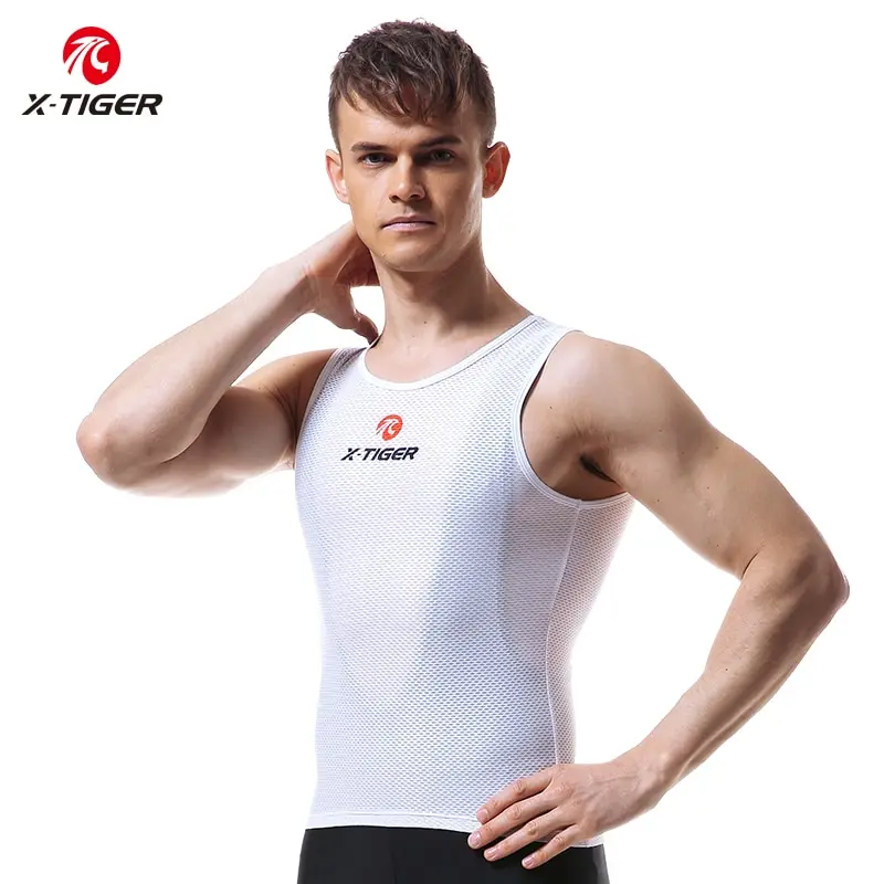 Cycling Underwear Cycling Vest X-TIGER Cycling Jersey Vest Men Undershirt Cool Mesh Elastici Vest Road Bike Jersey