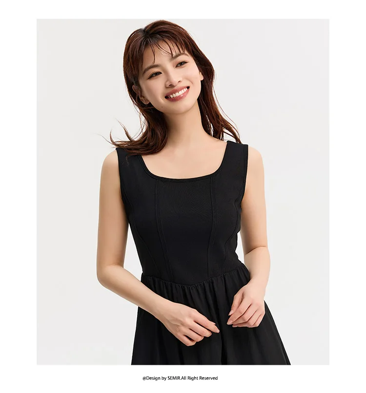 Vestido de verano para mujer, elegante y ajustado, con textura de patchwork, midi, novedad