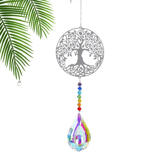 Kristály Napsütő Prizmák Lógó Szivárványos Üldöző Ablak Szélcsalád Élete Kocsi Művészet Függő Medál Otthoni Kert Dekoráció - Image 3
