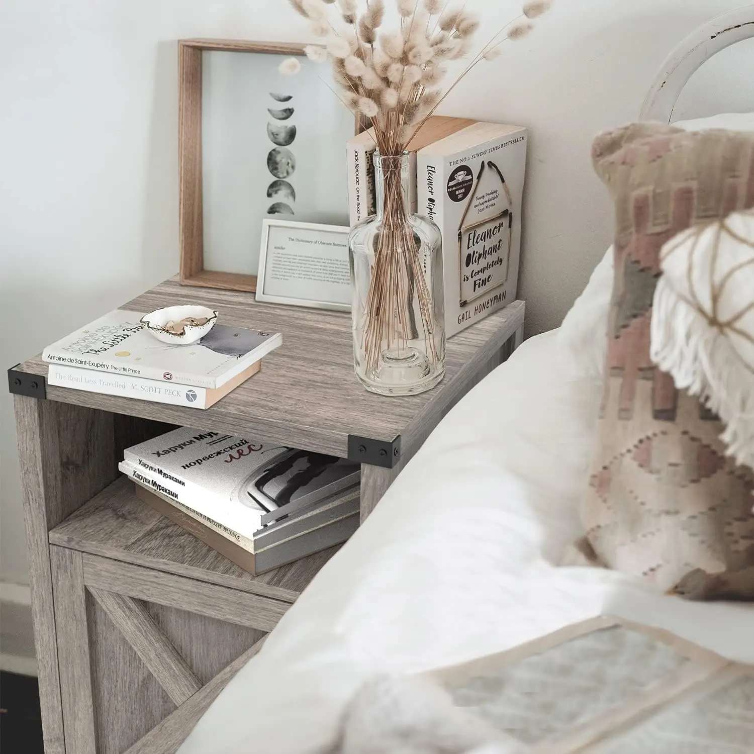 Barn Door Accent Table Set 4