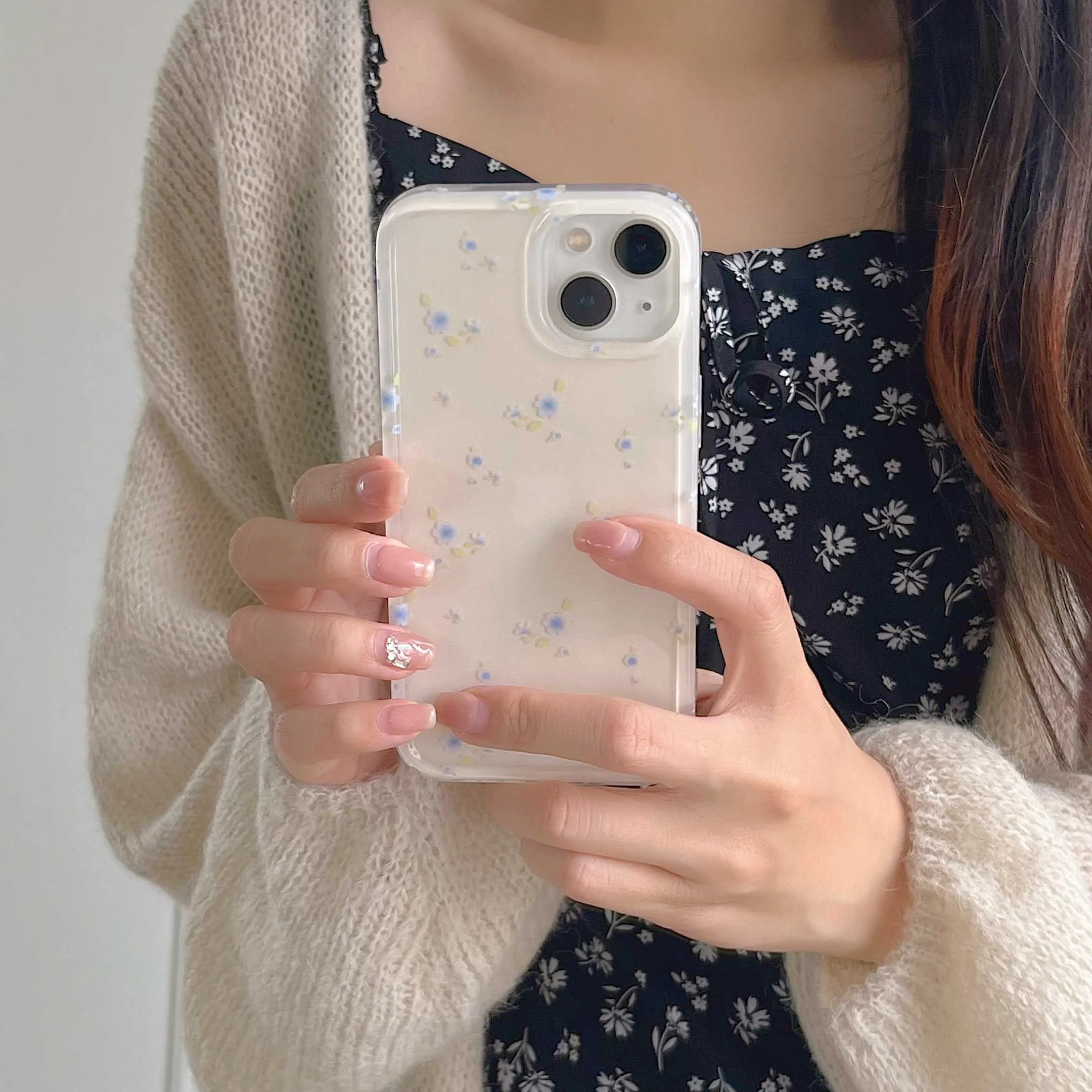 INS Korea Minimalist Flower iPhone Case