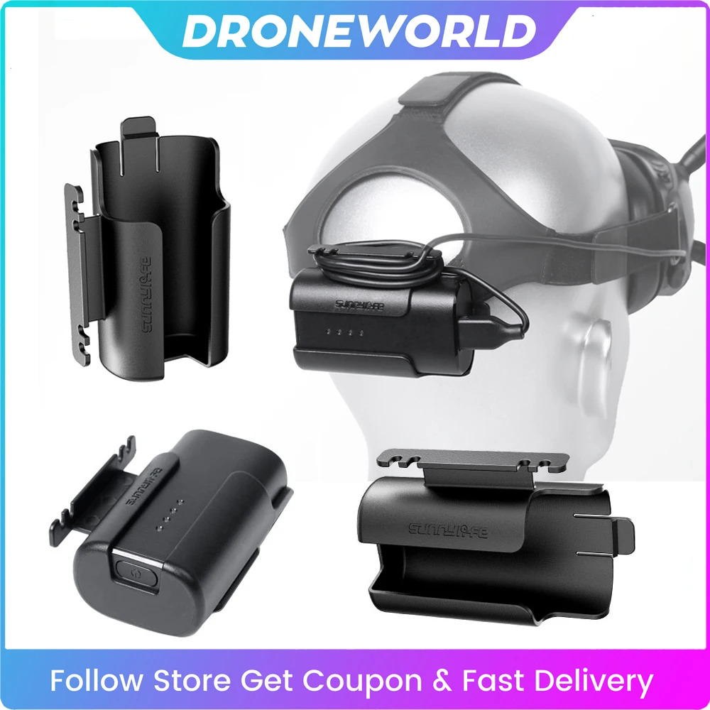 

For DJI Avata FPV Battery Holder Headband Battery Storage Case Back Clip Holder For Goggles V2 V1 Flying Glasses Accessories