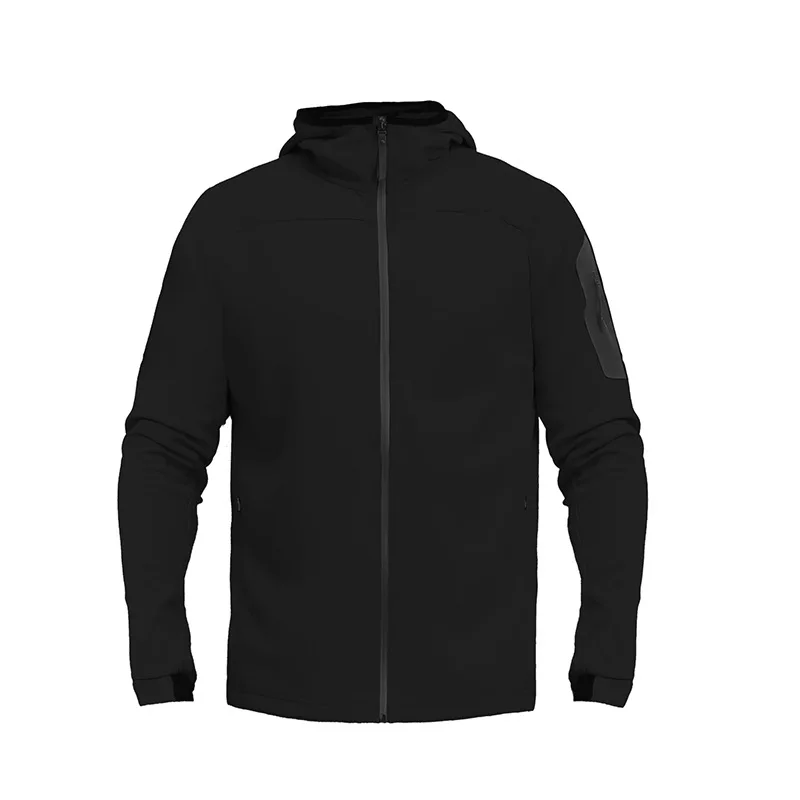 Autumn And Winter Hooded Sports Jacket Men's Casual Wear Running Fitness Training Clothing
