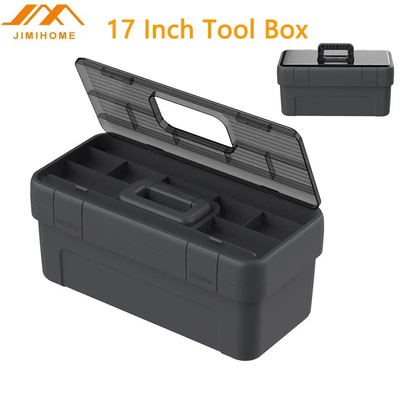 JIMIHOME JIMI 17inch Portable Storage Tool Box Plastic Large Capacity Box  Multi Function Hand Tool Case Workers Organizers Boxes - AliExpress