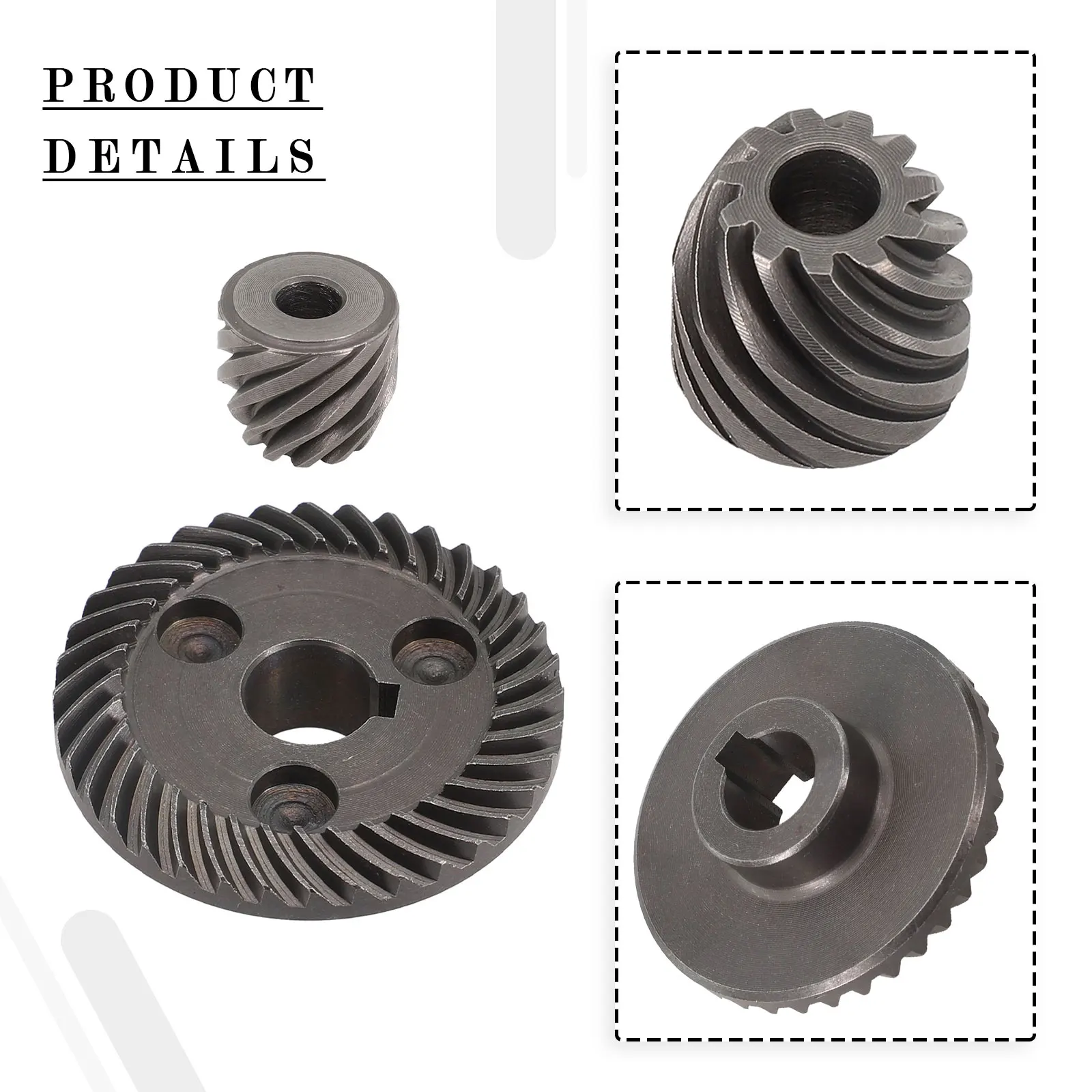 

2pcs Spiral Bevel Gear Kit For9553Nb 9554Nb 9555Nb 9557Nb 9557Pb 9558Pb 9553Hn 9555Hn 12*12*1.5cm Power Tools Accessories