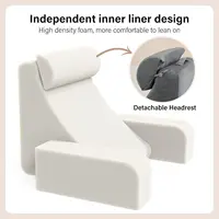 Oreiller de dossier de repose-lit amélioré pour lit, coussin de dossier pour inclinable/jeu/restauration/montant la télévision, oreiller de lecture de canapé ou au sol 2