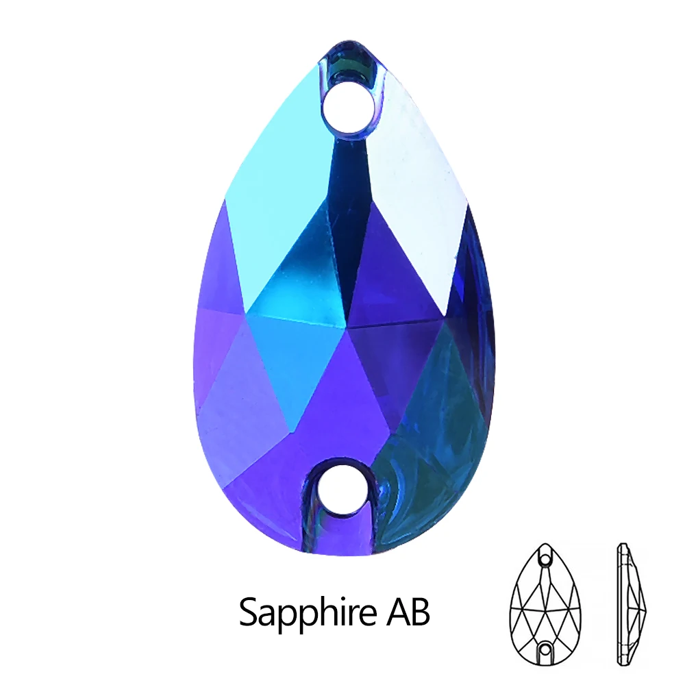 Vibrant Teardrop Resin Rhinestones