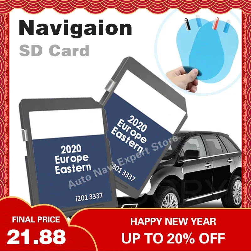 Rns310 East Europe Uk Sd Map Navigation Card Sat Nav V12 Spedizione Veloce Con Adesivo Antiappannamento