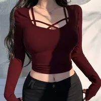 Hollow Out Streetwear Long Sleeves Top 1