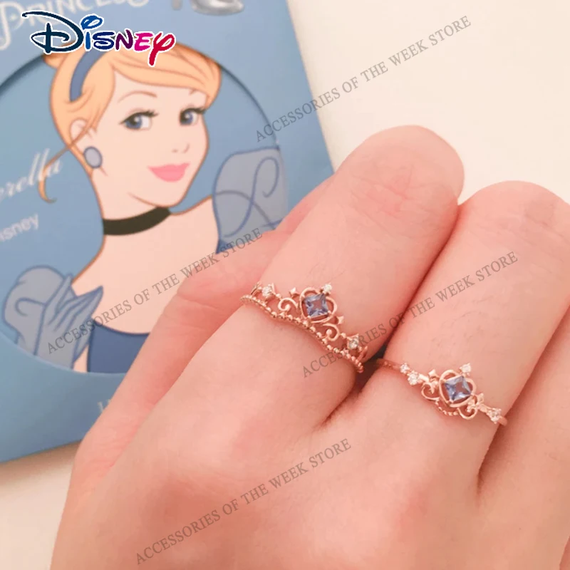 Anelli Principesse Disney Regolabili Set 3 Pezzi con Scatola Regalo 5481F 3  Anni+