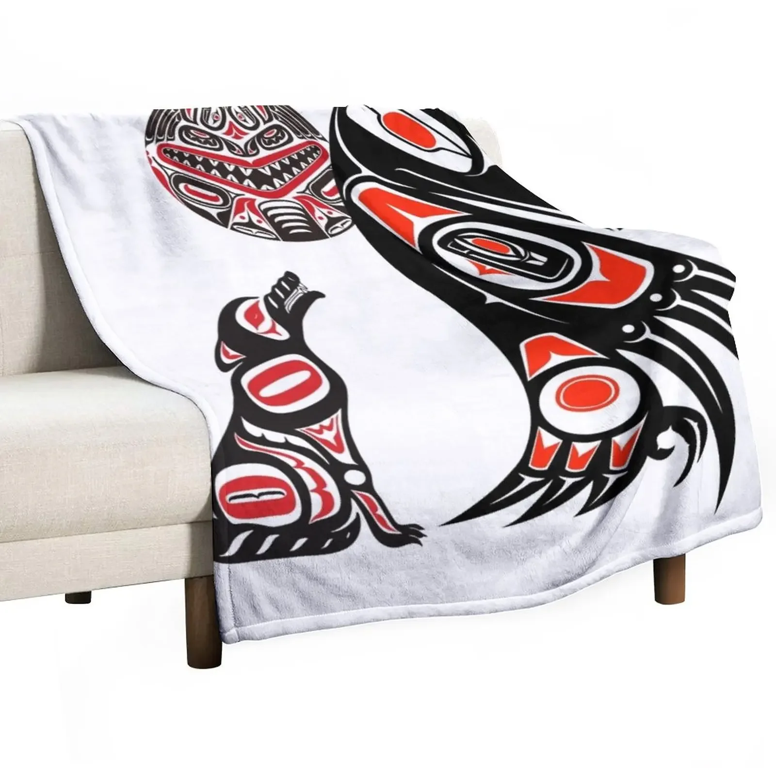 

Haida Tlingit Native Essential Throw Blanket Thin for sofa Blankets