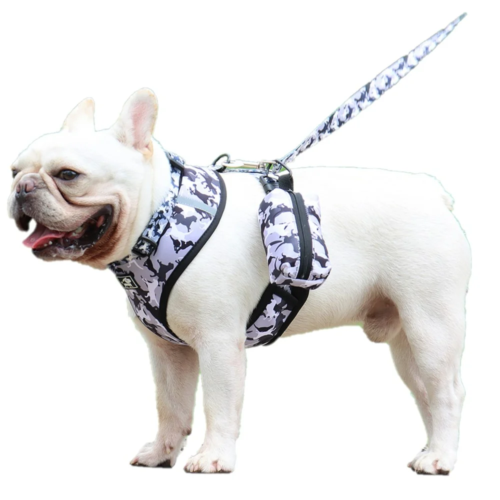 

Pet Outdoor Reflective Harness Set Dog Chest Strap Combination Dogs Leash Butterfly Collar Storage Bag Accessories Pet Supplies
