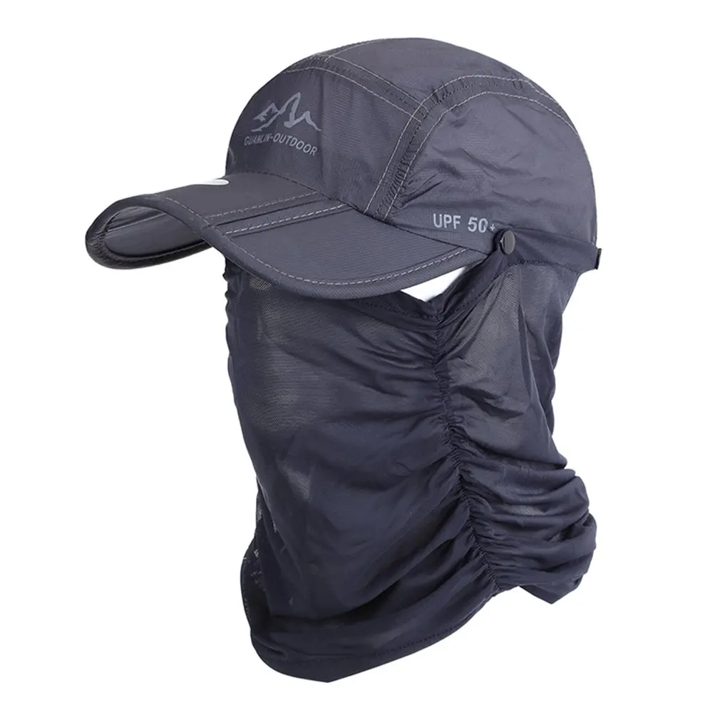 Sports Visor Hat Quick-drying Outdoor Sports Hiking Visor Hat UV Protection Cap Face Neck Cover Fishing Sun Protect Cap Outdoor Protective Uv Hat