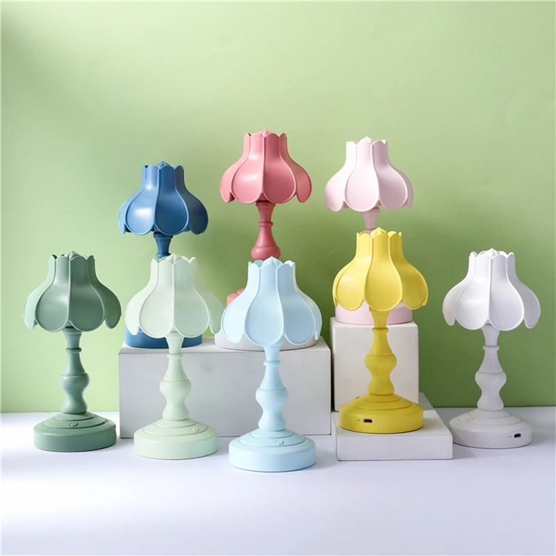 

European Lotus Mini LED Night Light For Mall Room Bar Home Reading