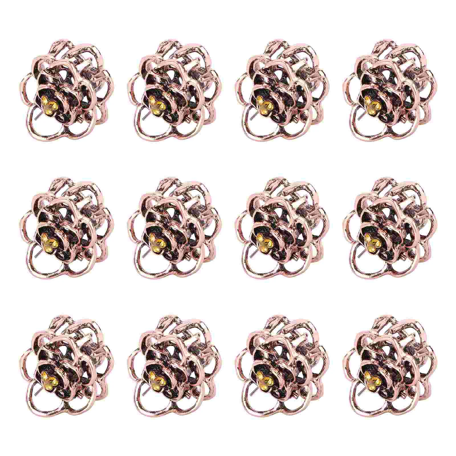

12 Pcs Hair Claw Clip Baby Accessories Alloy Clips Clamp Girls Hollow Out Women