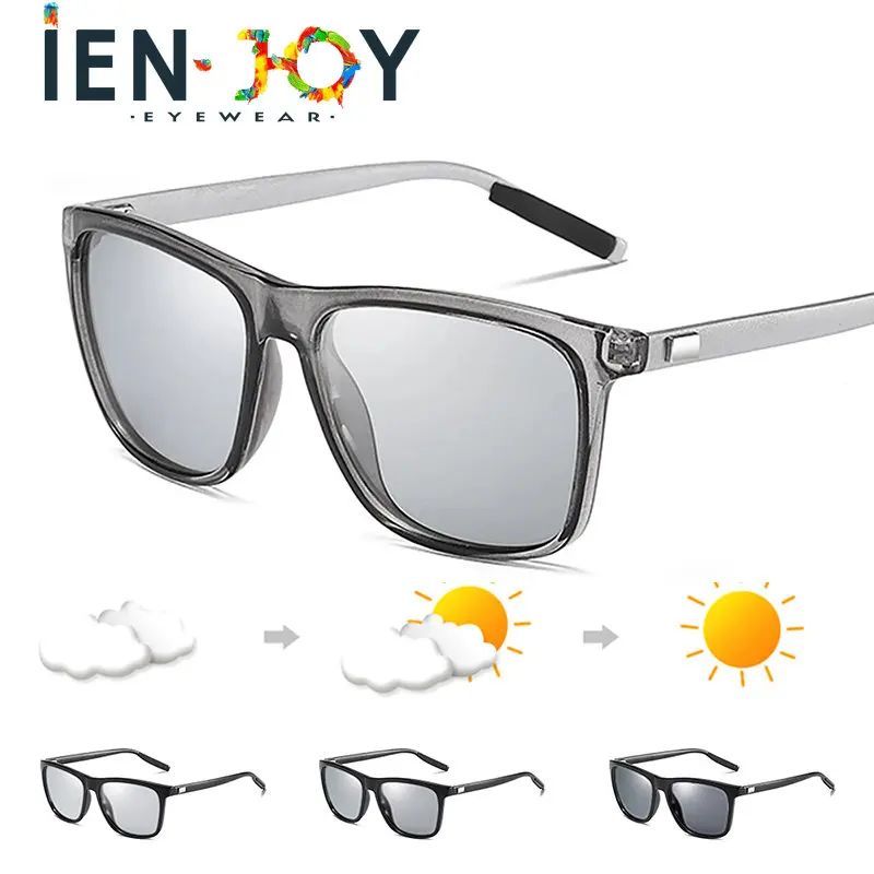 

Photochromic Polarized Sunglasses Men Square Classic Men Chameleon Glasses Male Sun Glasses Driving Eyewear