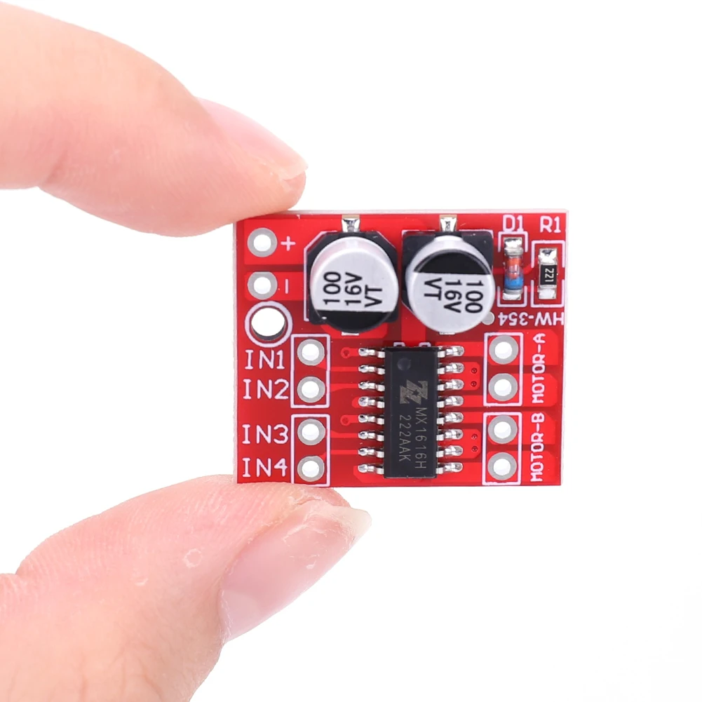 L298N Motor Driver Controller Board Dual H Bridge Mini Stepping Motor Drive Board 2.5A Reversing PWM Speed Electronic Components