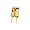 Copper Gold-Plated 2mm Pin Banana Plug Adapter Straight Pin Banana Terminals Speaker Plugs Wiring Connector 4