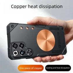 Graphene Heat Dissipation Case with Silicone Car Holder for ZTE nubia RedMagic 11 Air (Black)