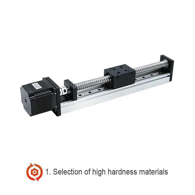GX1204/1605/1610 Ball Screw Z Axis Motion Table CNC Sliding Stage Travel 100-200mm Linear Shaft Rail Support Nema17/Nema23 Step image 2
