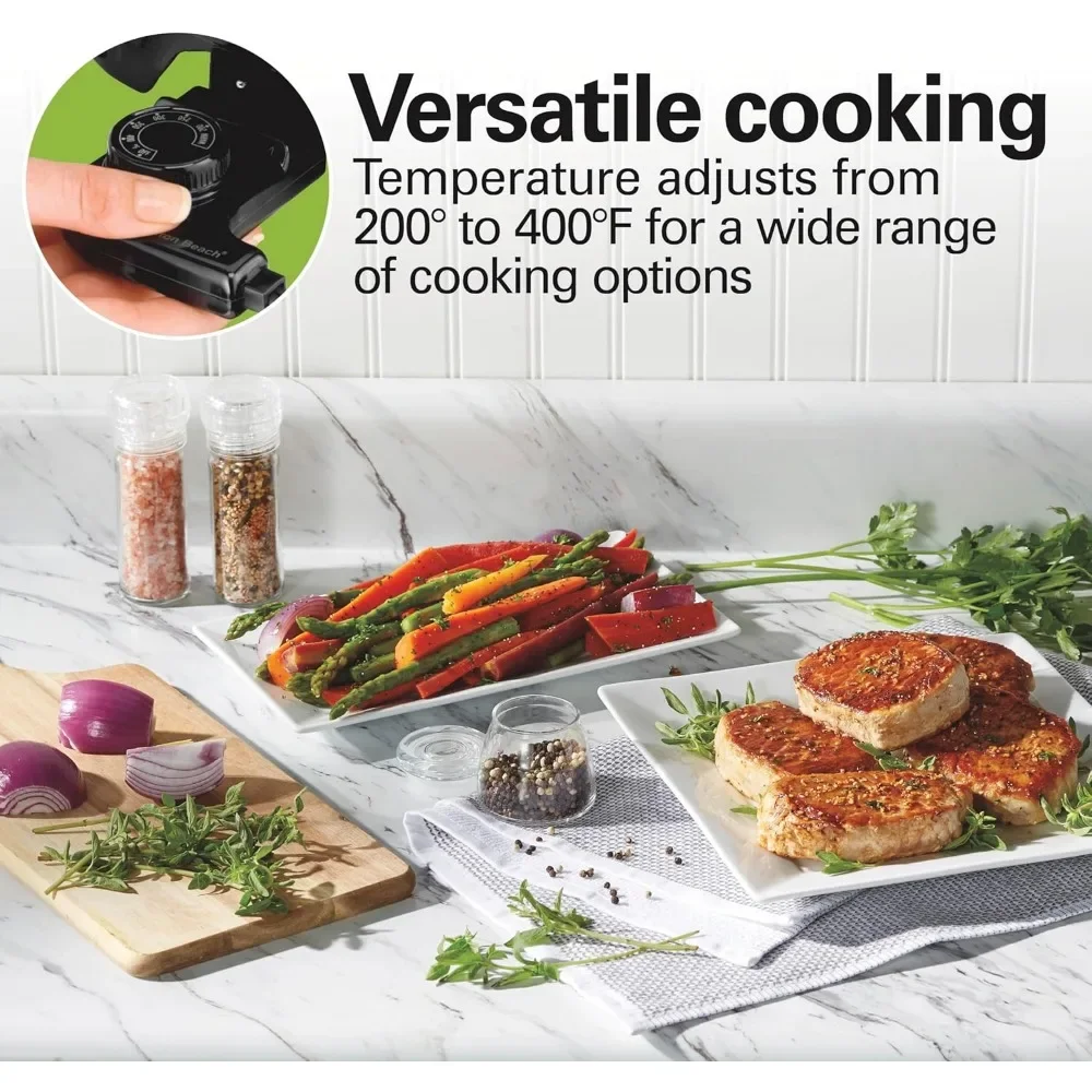 Electric Skillet with PFAS-Free Ceramic Coating,Adjustable Temperature,Reversible Design,Tempered Glass Lid,Nonstick Surface 5