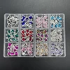 6 Grids Nail Rhinestones Saturn Planet Cross Nail Charms Jewelry Luxe Nail Parts Diamond Crystal Nail Art Decoration Accessories 1