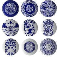 Chinese Blue and White Porcelain Ceramic Wall Decoration, Dining Room, Sofa Background, Wall Storage, Fashion Decoration 1