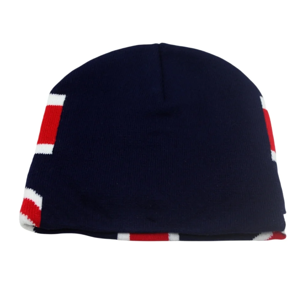 Vielseitige Skullies Beanies Rap Style warme Strickmützen für Männer und Frauen im europäischen Union-Jack-Design – Detail 5