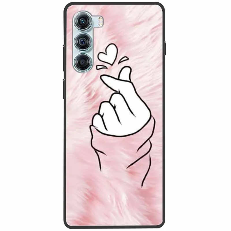 Sleek Black Silicone Protective Case with Soft Cover and Cute Design