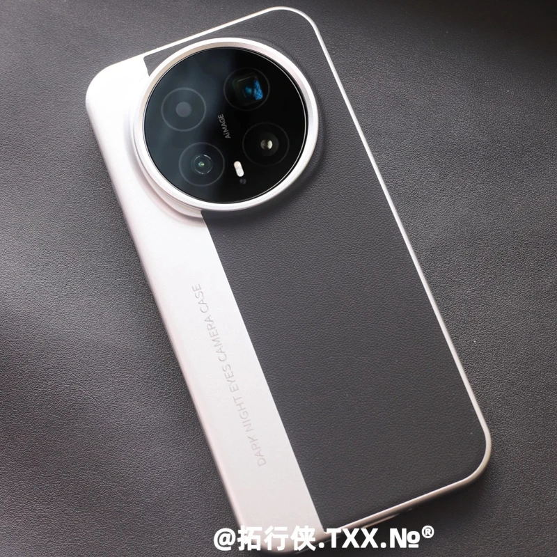 Leather Shockproof Case with Metal Lens Protection - Anti-Fall, Business Luxury