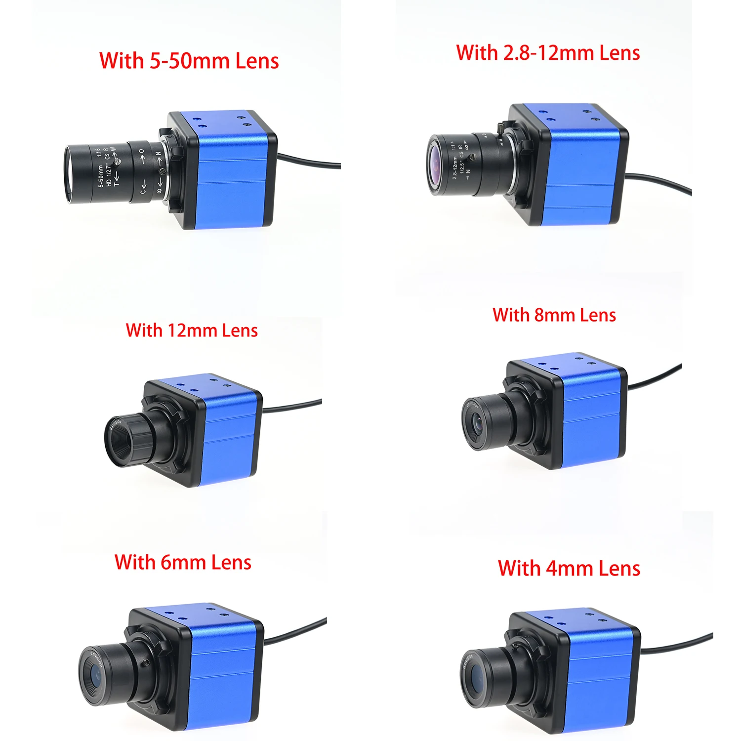 HD 4K USB Camera,IMX415, 25fps 3840x2160,8MP Webcam With Case Installing 5-50mm 2.8-12mm Varifocal CS Lens, Plug And Play