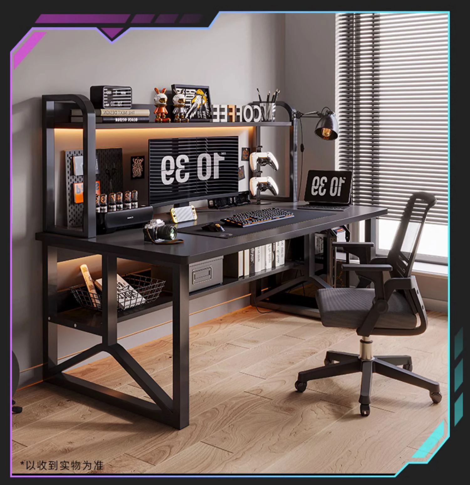Description Picture 6 of itemEuropean Wooden Computer Desks Storage Desktop Gaming Table Home Office Furniture Student Writing Desk Integrated Desk Bookshelf