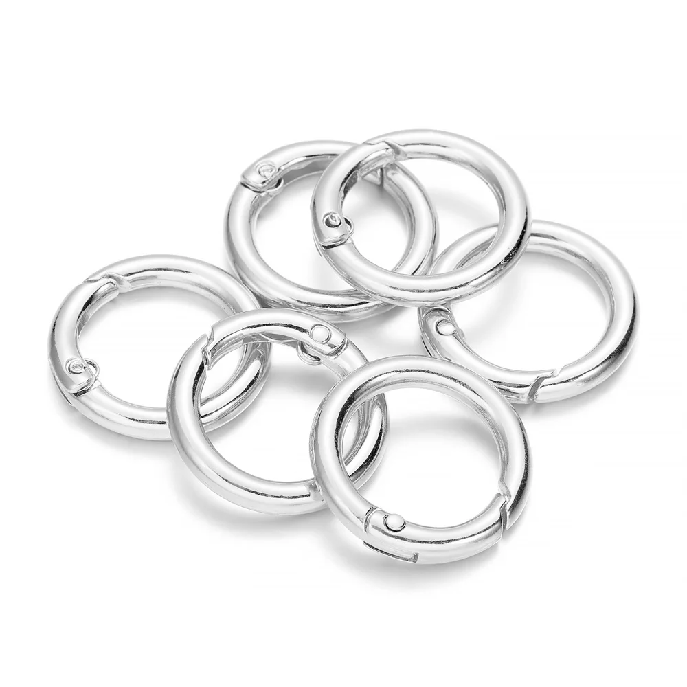 5pcs Metal Spring Clasps for Keychains, Bags, and Jewelry Making