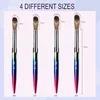 Professional  Nail Brush Set 4-piece Set Nail Tool Set  Manicure Tools Acrylic brush Pen for Powder Removed Manicure Round 2