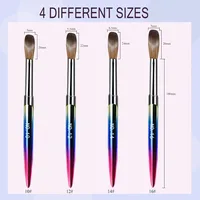 Professional  Nail Brush Set 4-piece Set Nail Tool Set  Manicure Tools Acrylic brush Pen for Powder Removed Manicure Round 2
